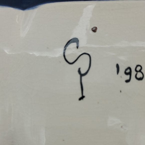 Mediterranean Appartif Tray Three Sections Signed - Picture 4 of 10